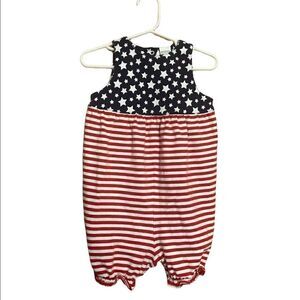 Starting Out Stars & Strips Patriotic 24 Month Girls Baby One Piece.
